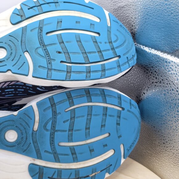 Brooks Glycerin GTS 20 Shoes Womens Size 9 Navy Blue Purple Running 1203701B499 - Picture 10 of 11